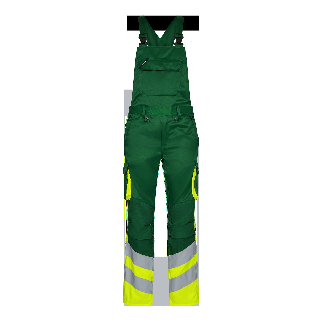 ENGEL Safety Light Latzhose in Green/Hivis yellow, Größe 106