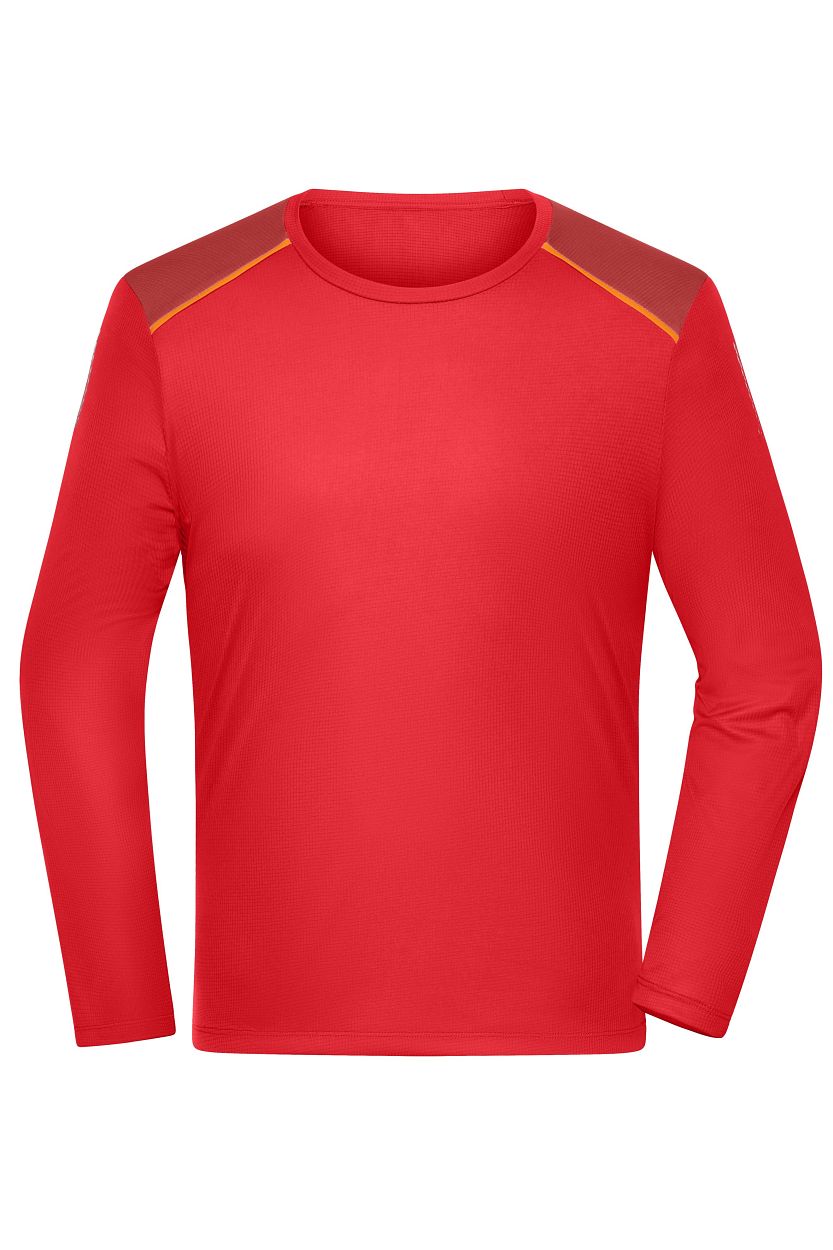 Men's Running Shirt Longsleeve GRS "JN1386" in Spicy-Orange, Größe 3XL - Daiber