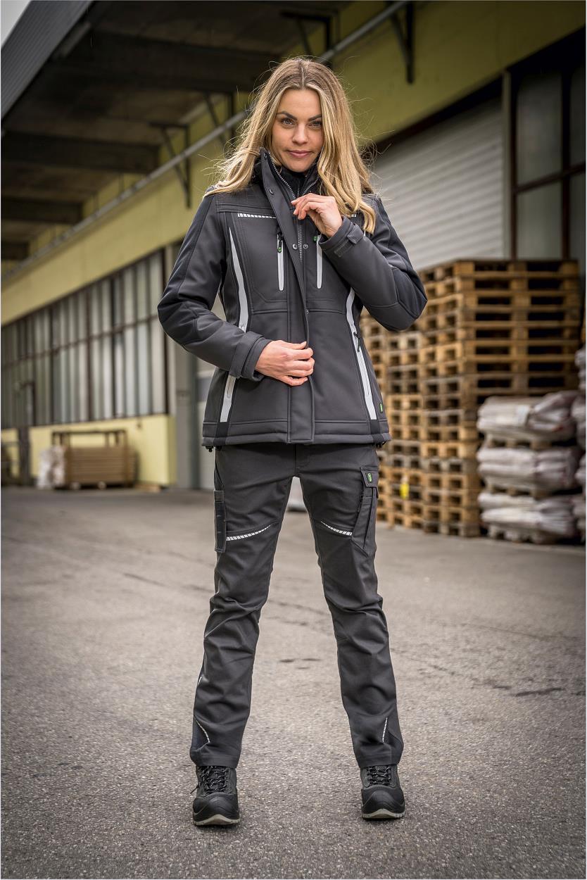 Bundhose ohne Knietaschen FLXDHO28 Flex Line in Anthrazit/Schwarz, Gr. 36 von Leibwächter