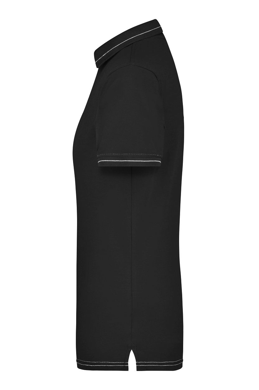 Ladies' Elastic Polo "JN568" in Black/White, Größe 2XL - Daiber