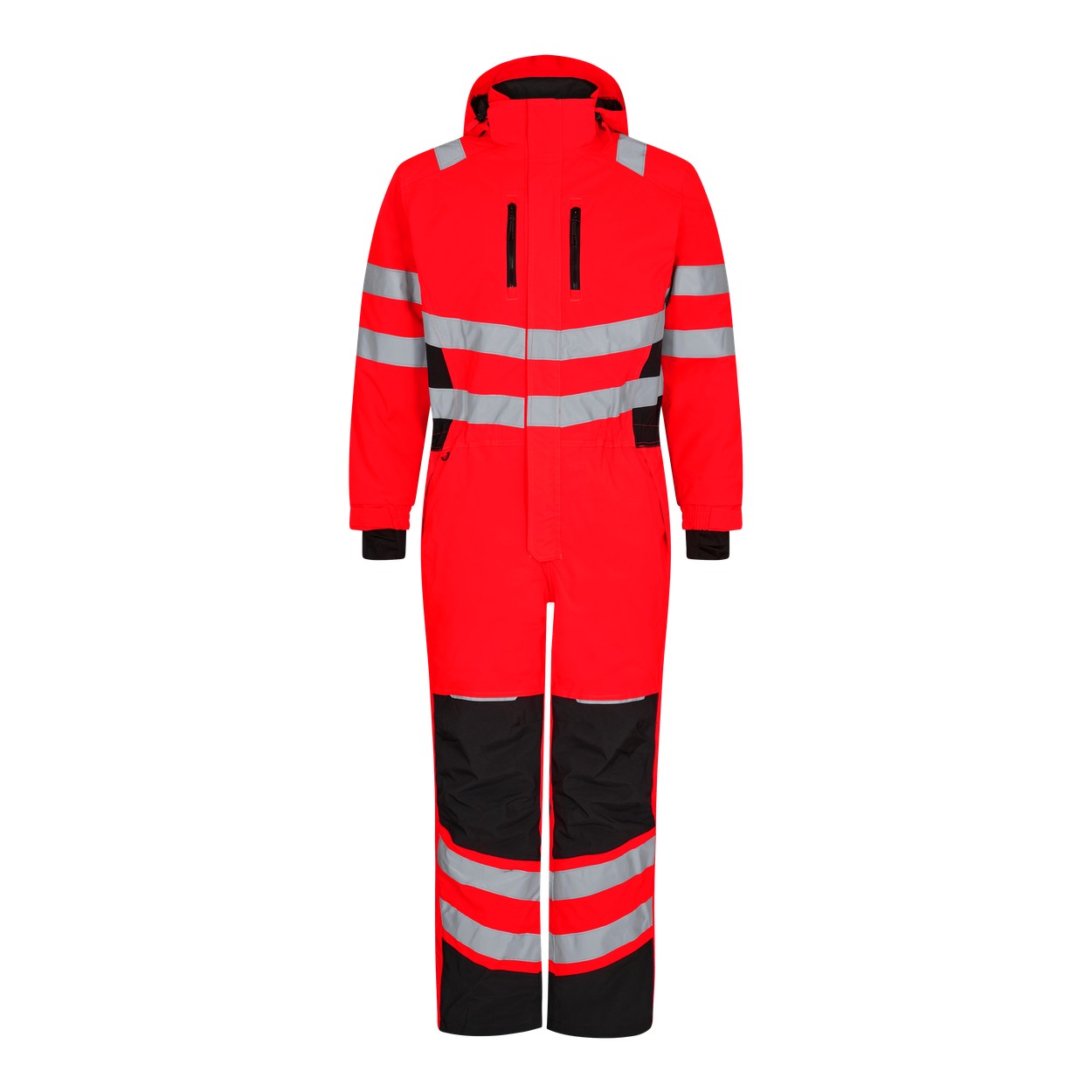 ENGEL Safety Winteroverall in Rot/Schwarz, Größe XS