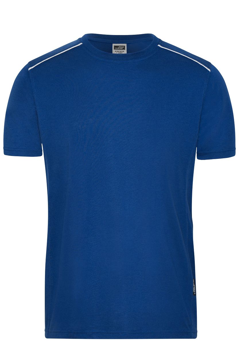 Men's Workwear T-Shirt - SOLID - OCS Blended "JN890" in Dark-Royal, Größe 6XL - Daiber
