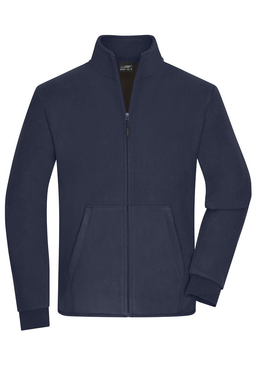 Men's Bonded Fleece Jacket "JN1322" in Navy/Dark-Grey, Größe 3XL - Daiber