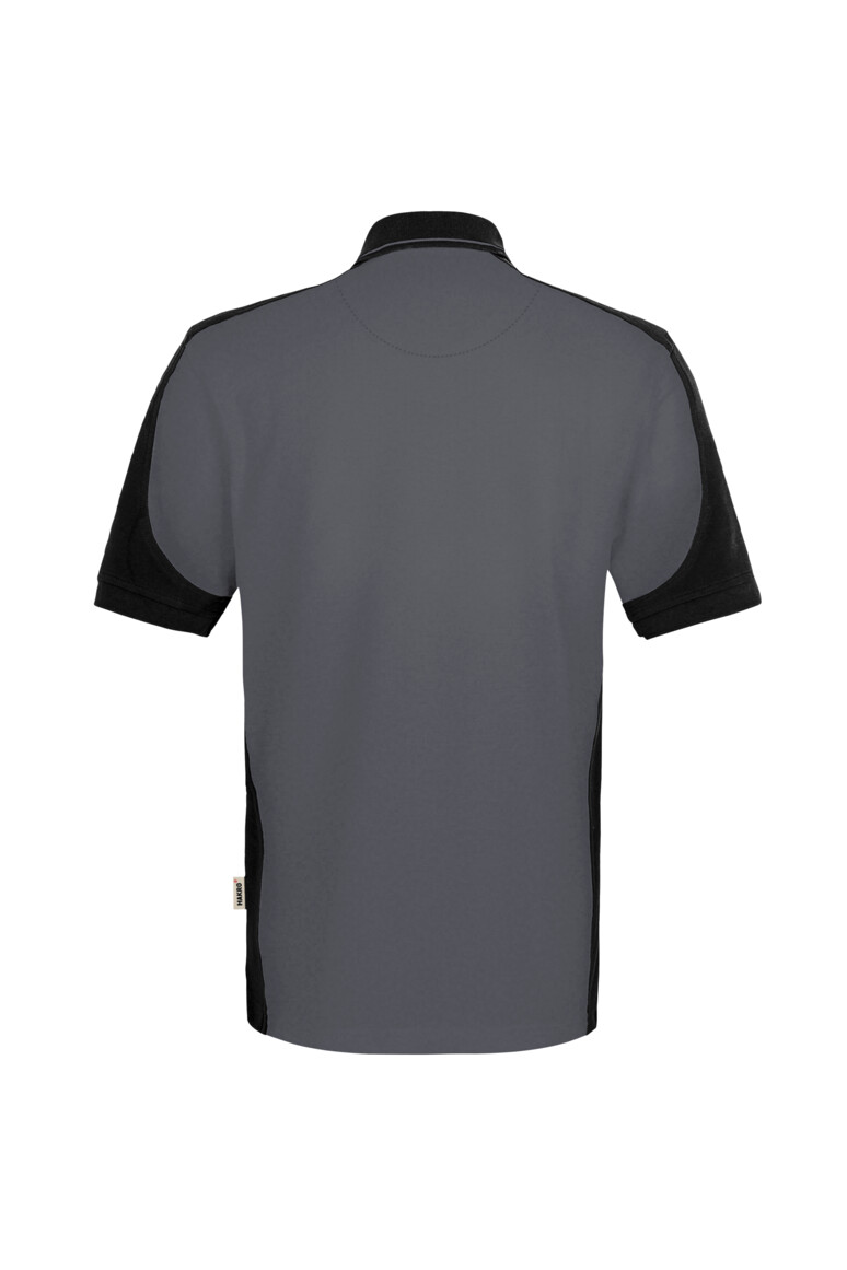 HAKRO 539 Poloshirt Contrast MIKRALINAR® ECO in Anthrazit/Schwarz, Größe 6XL