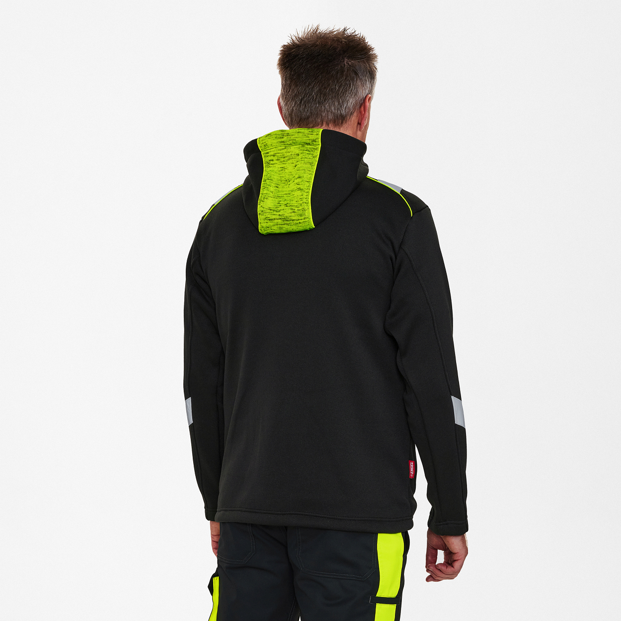 ENGEL Cargo Strickcardigan in Schwarz/Gelb, Größe XS