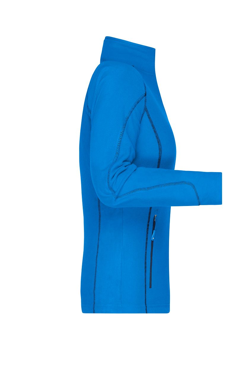 Ladies' Structure Fleece Jacket "JN596" in Aqua/Navy, Größe 2XL - Daiber