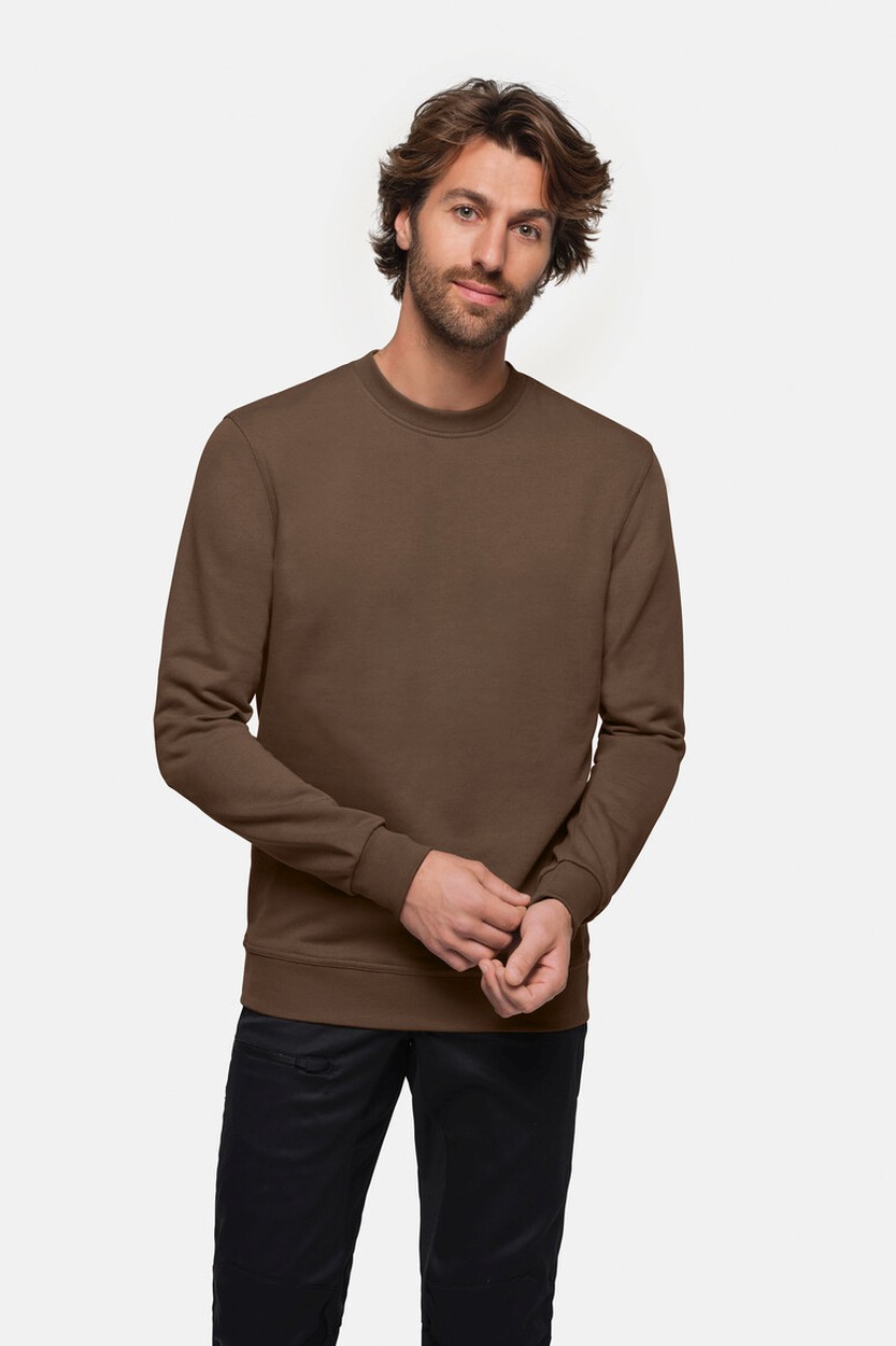 HAKRO 475 Sweatshirt MIKRALINAR® in Nougat, Größe 6XL