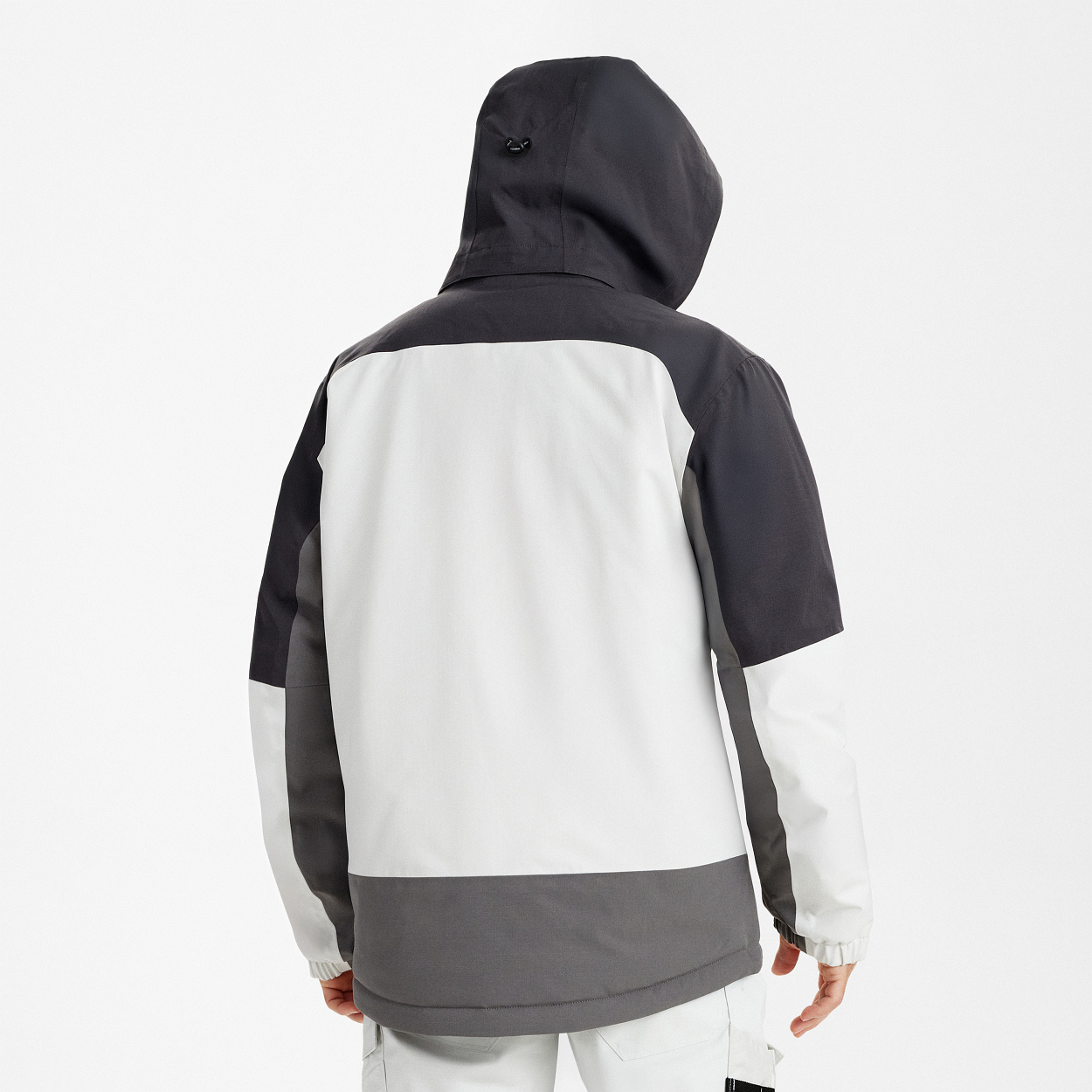 ENGEL Entire Winterjacke in Bone White / Anthracite Grey, Größe 2XL