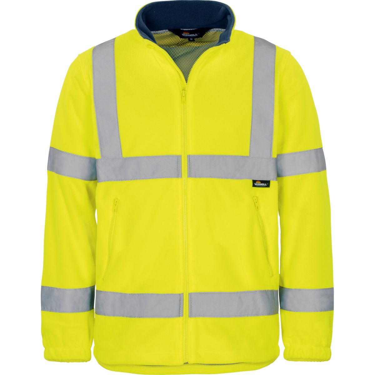 Warnschutz-Polar-Fleecejacke leuchtgelb von Vizwell Warnschutz-Polar-Fleecejacke leuchtgelb von Vizwell