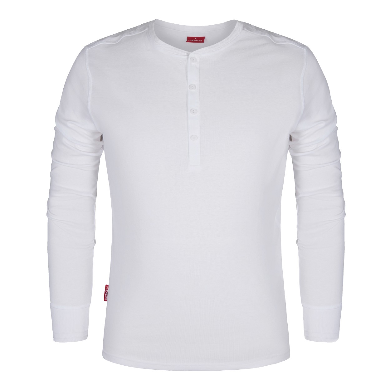 ENGEL Extend Grandad langarm-Shirt in Weiss, Größe XS
