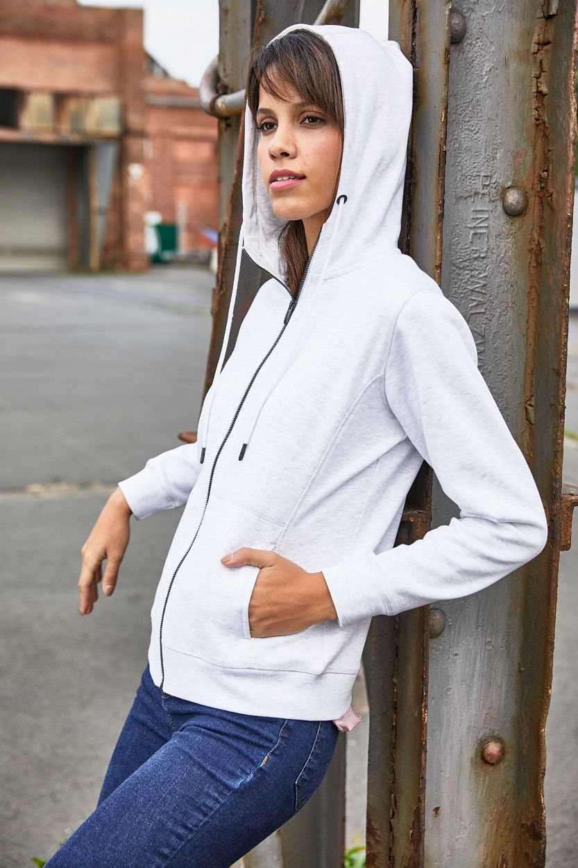 Ladies' Zip Hoody OCS Blended & RCS "8025" in Wine, Größe 3XL - Daiber