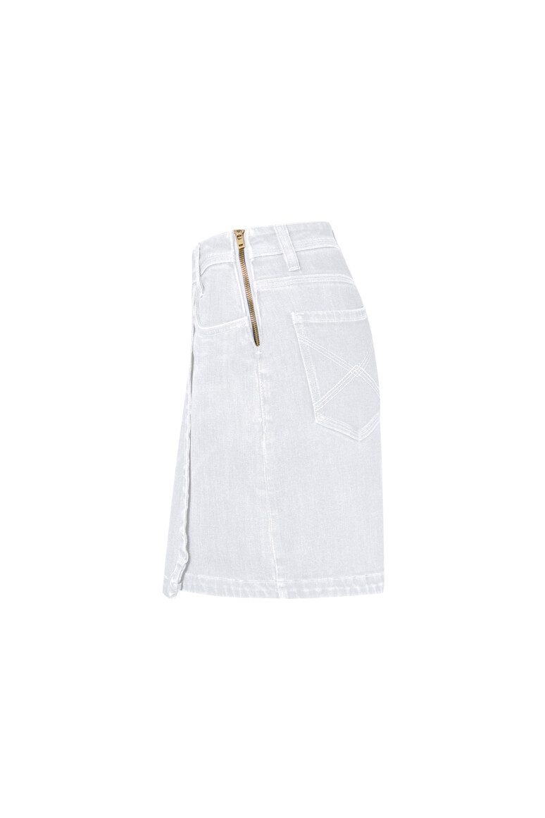 HAKRO 732 DAMEN 5-POCKET-JEANSSKORT X-STRETCH ECO in Weiß, Größe 3XL