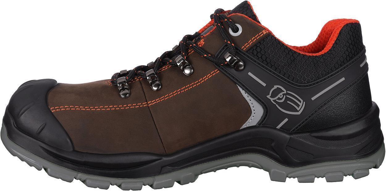 Halbschuh L3310 Parma in Grau/Braun/Rot, Gr. 48 von Leibwächter