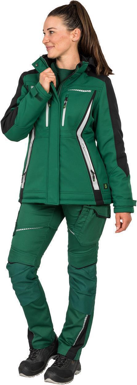 Damen-Bundhose Flex Line Grün/Schwarz FLXDH, Gr. 52 von Leibwächter