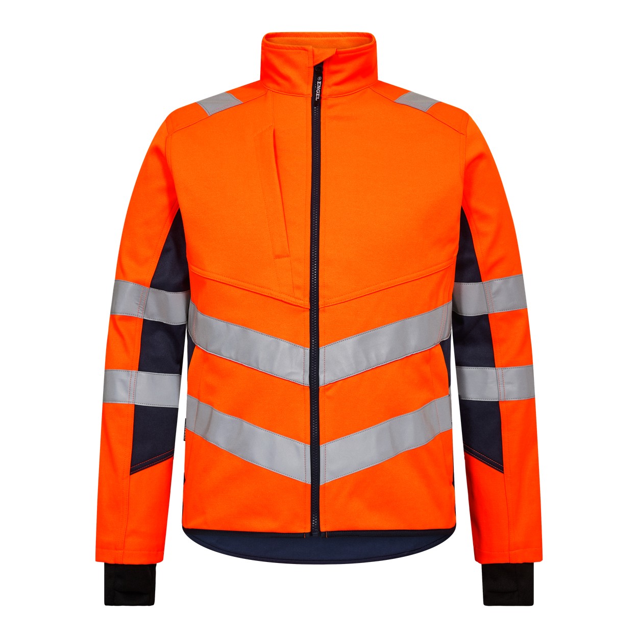 ENGEL Safety Arbeitsjacke mit 2-Wege-Stretch in Orange/Blue ink, Größe XS