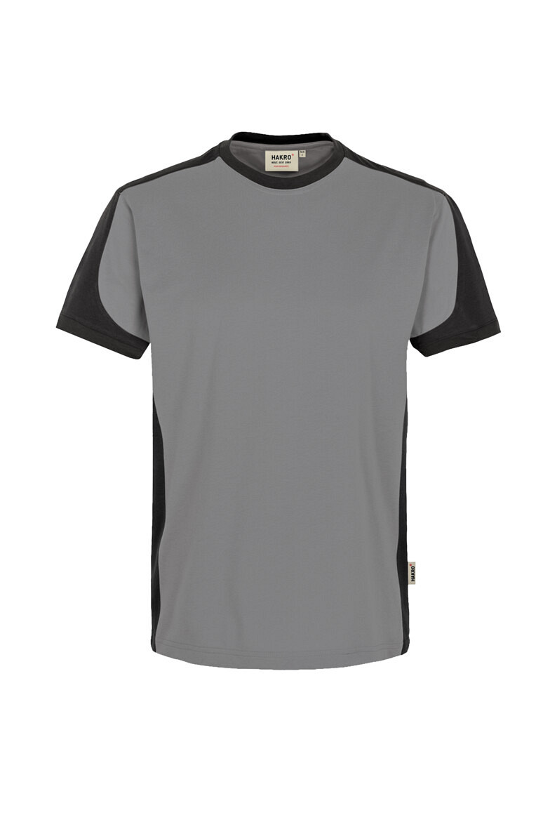 HAKRO 290 T Shirt Contrast MIKRALINAR® in titan/anthrazit, Größe 2XS