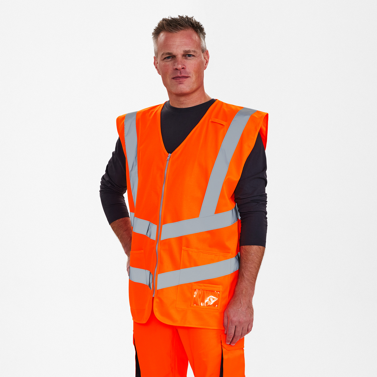 Safety Weste mit Reißverschluss