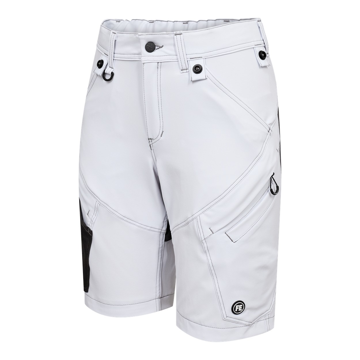 ENGEL X-treme Damen Arbeitsshorts mit 4-Wege-Stretch in Weiss, Größe 48