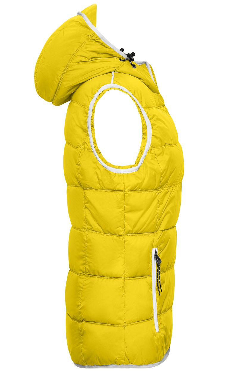 Ladies' Maritime Vest "JN1075" in Sun-Yellow/White, Größe 2XL - Daiber