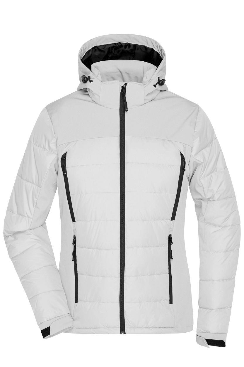 Ladies' Outdoor Hybrid Jacket "JN1049" in White, Größe 2XL - Daiber