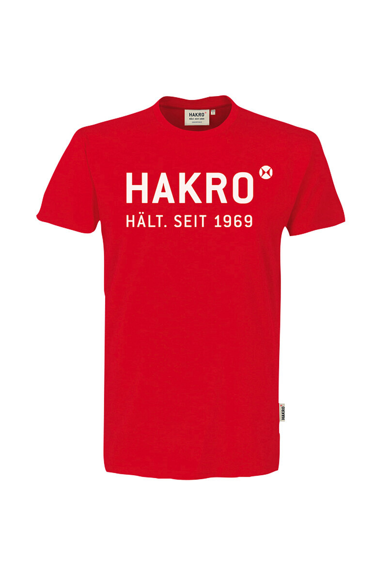 HAKRO 1969 T-Shirt Logo in rot, Größe 3XL