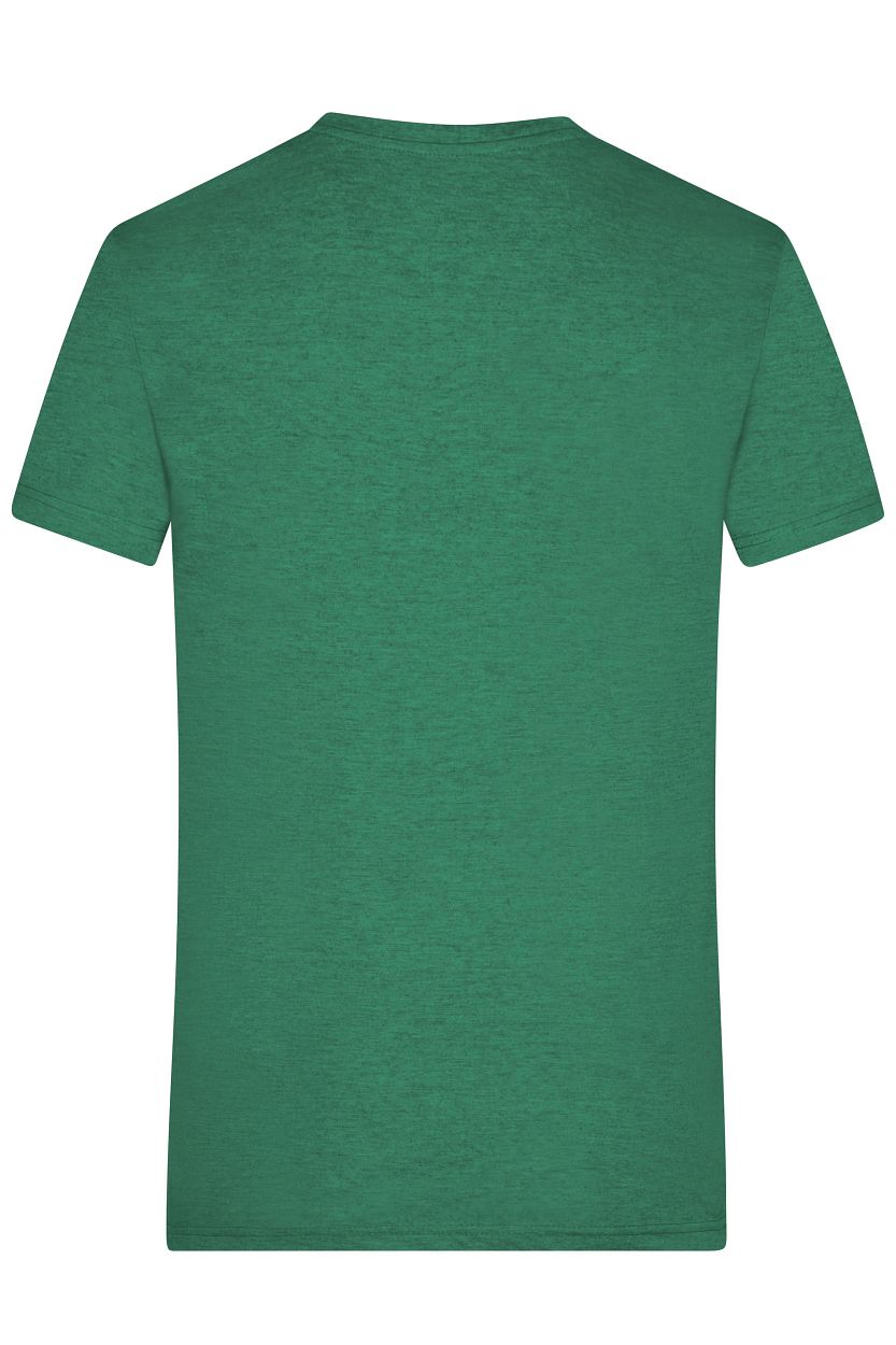 Men's Heather T-Shirt "JN974" in Green-Melange, Größe 3XL - Daiber