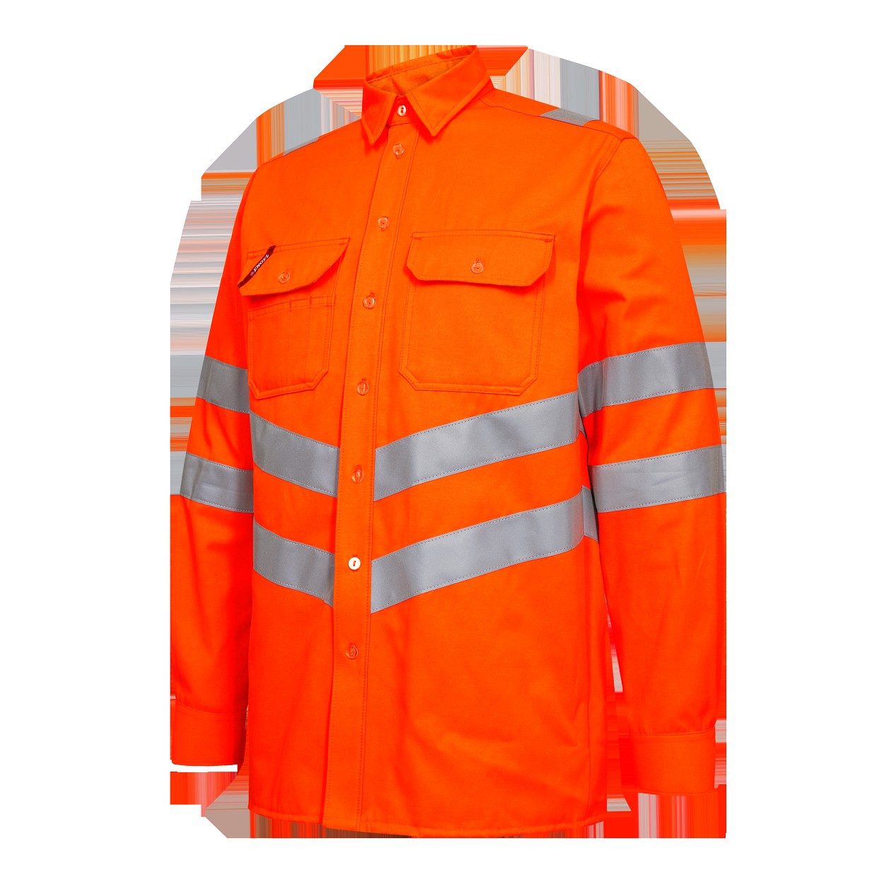 ENGEL Safety Hemd in Hi-vis Orange, Größe 45/46
