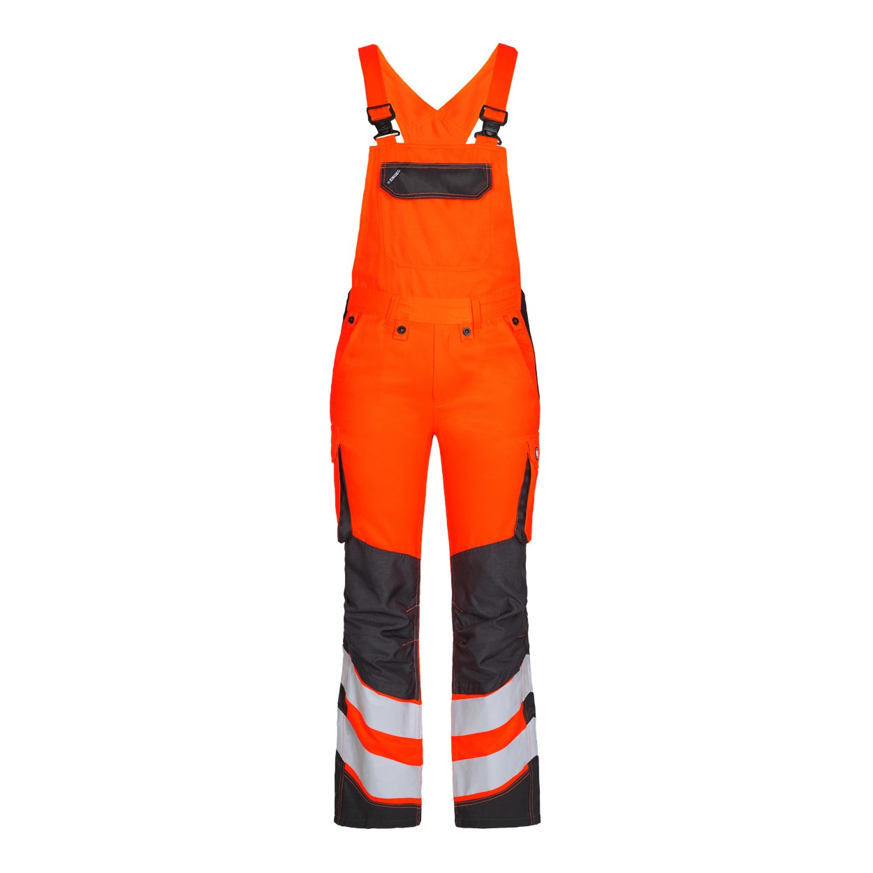 ENGEL Safety Light Damen Latzhose in Orange/Anthrazit Grau, Größe 48