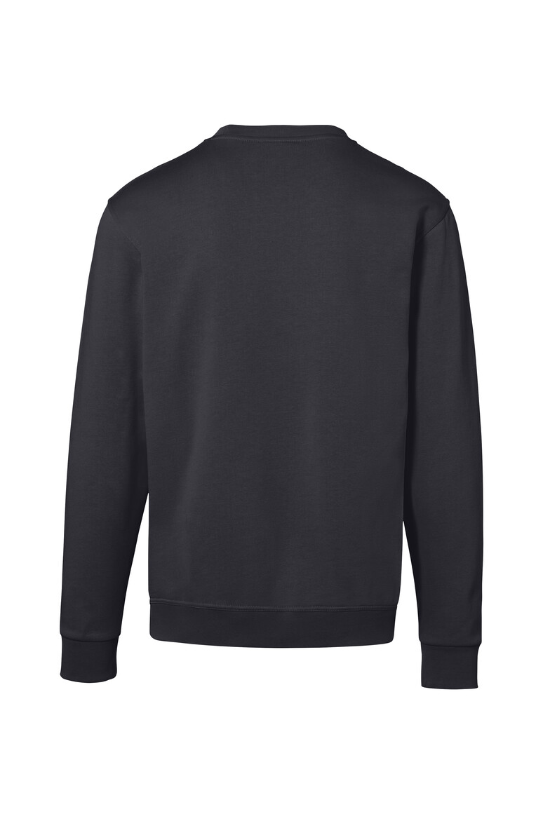 HAKRO 570 Sweatshirt Bio-Baumwolle GOTS in Karbongrau, Größe 6XL
