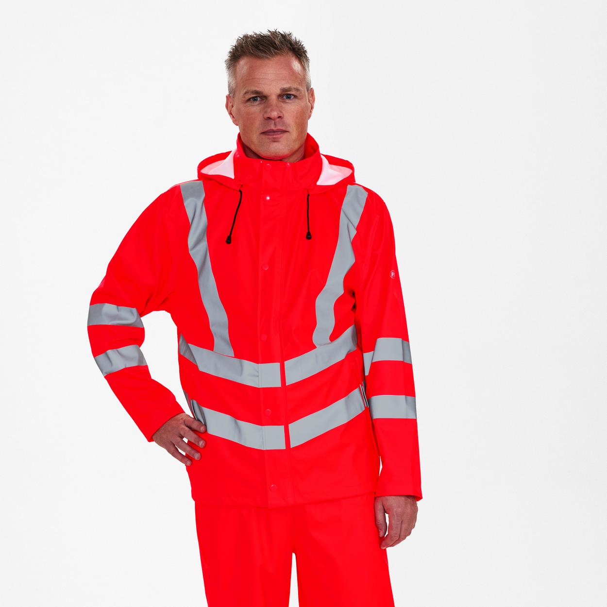 ENGEL Safety Regenjacke in Rot, Größe XS