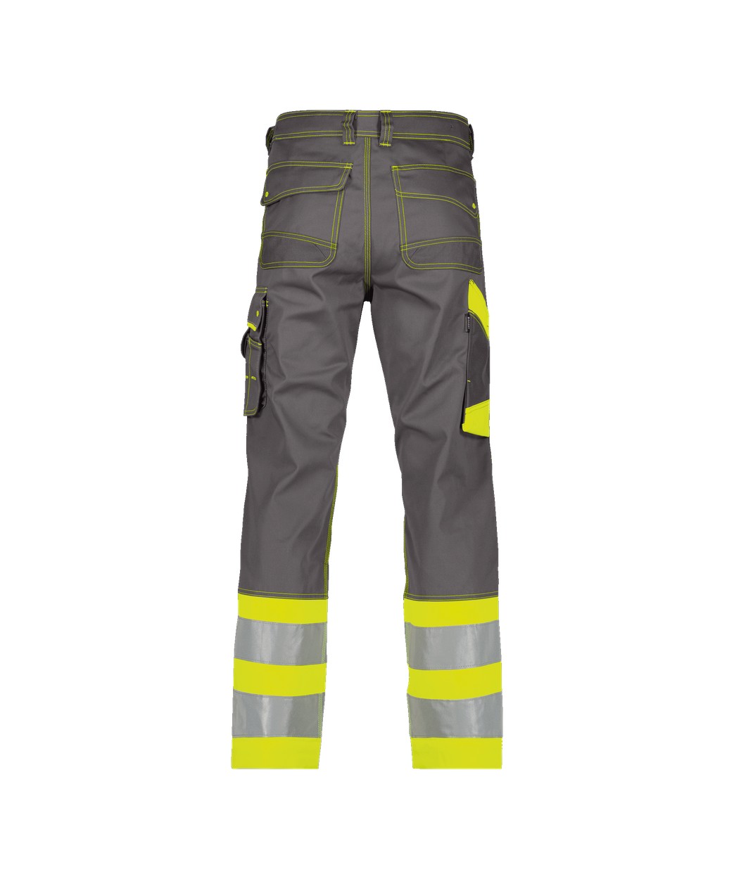 Warnschutzhose "DASSY® Phoenix" in ZEMENTGRAU/NEONGELB, Größe 58 - langer Schritt PESCO64