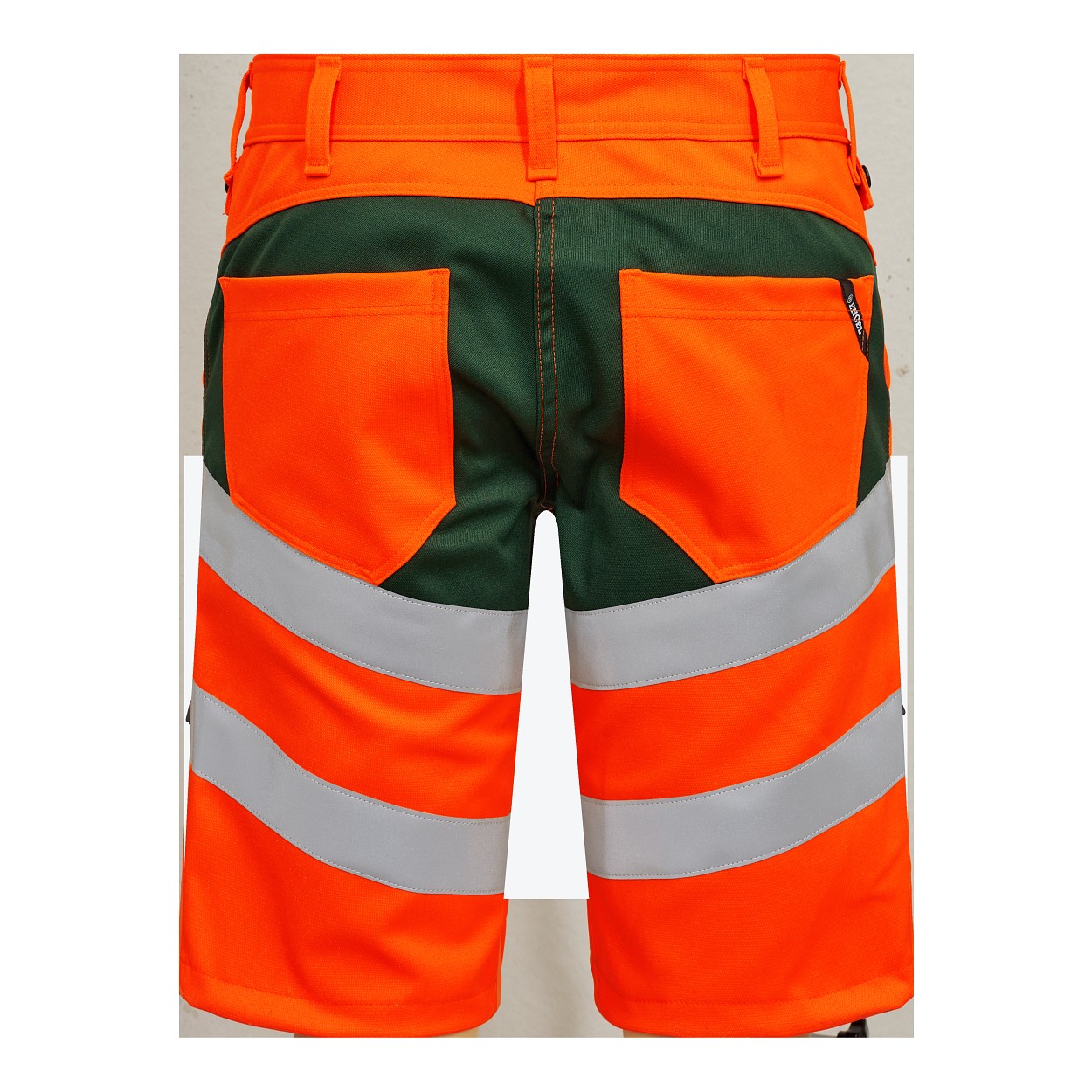 ENGEL Safety Arbeitsshorts mit 2-Wege-Stretch in Orange/Grün, Größe 54