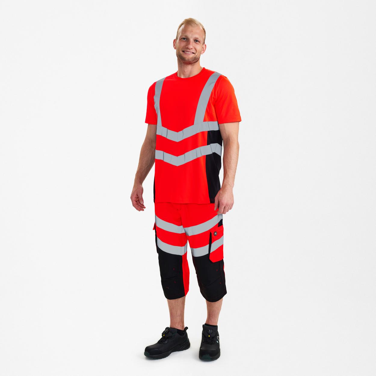 ENGEL Safety T-Shirt in Rot/Schwarz, Größe XS