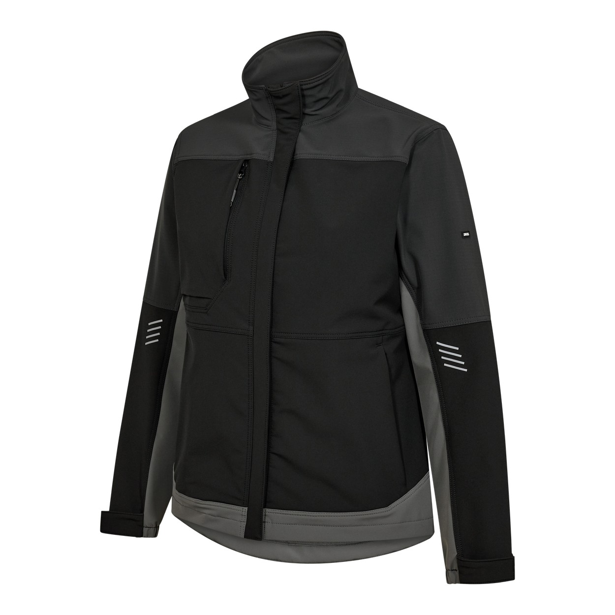 ENGEL Entire Damen Arbeitsjacke mit 4-Wege-Stretch in Schwarz/Anthrazit Grau, Größe XS