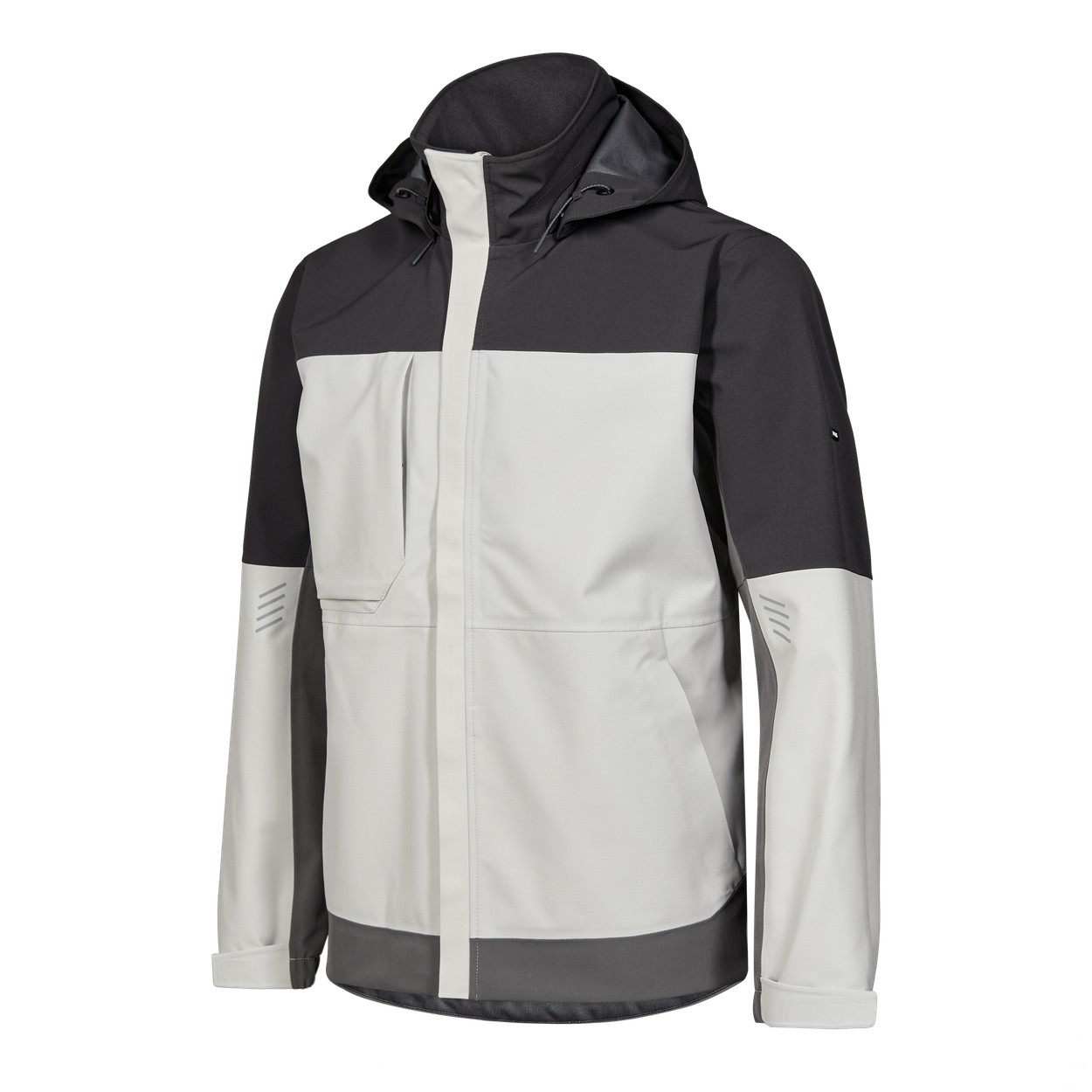 ENGEL Entire Shelljacke in Bone White / Anthracite Grey, Größe XS