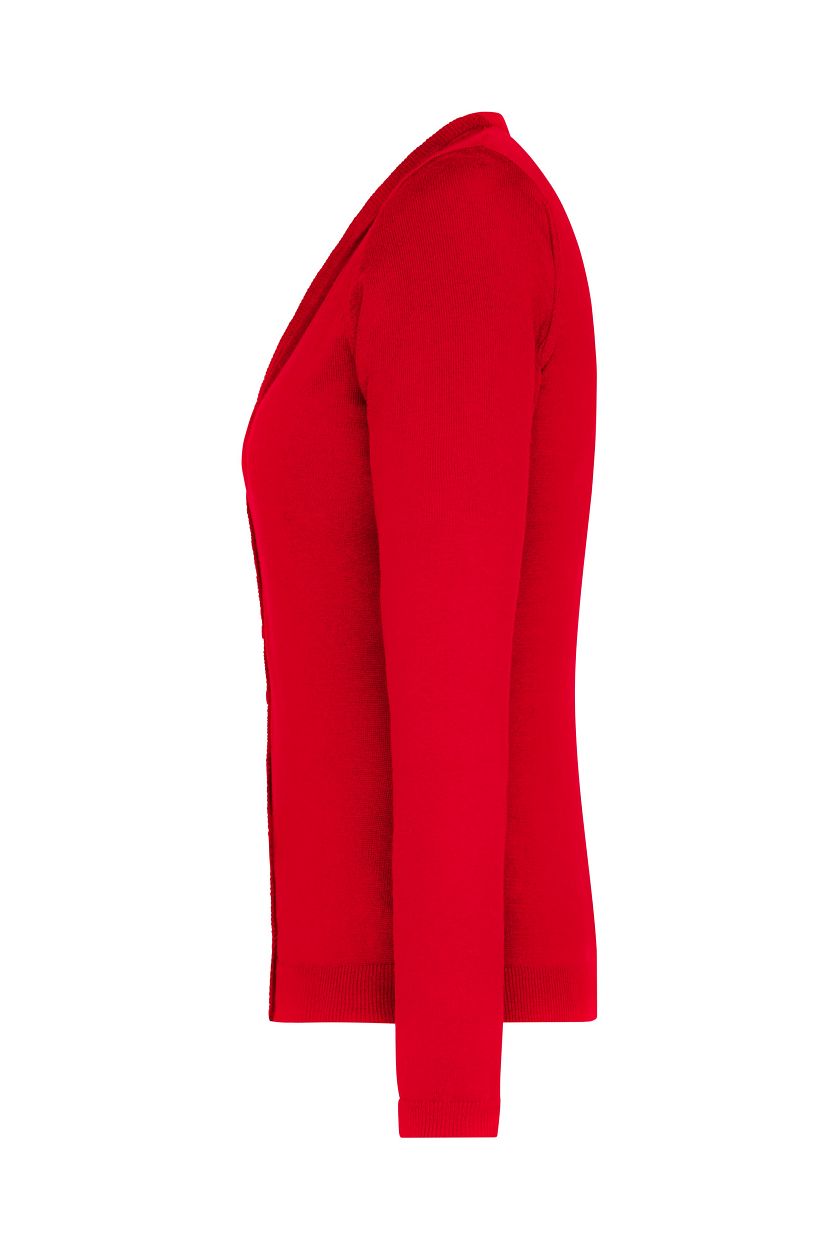 Ladies' V-Neck Cardigan "JN660" in Red, Größe 2XL - Daiber