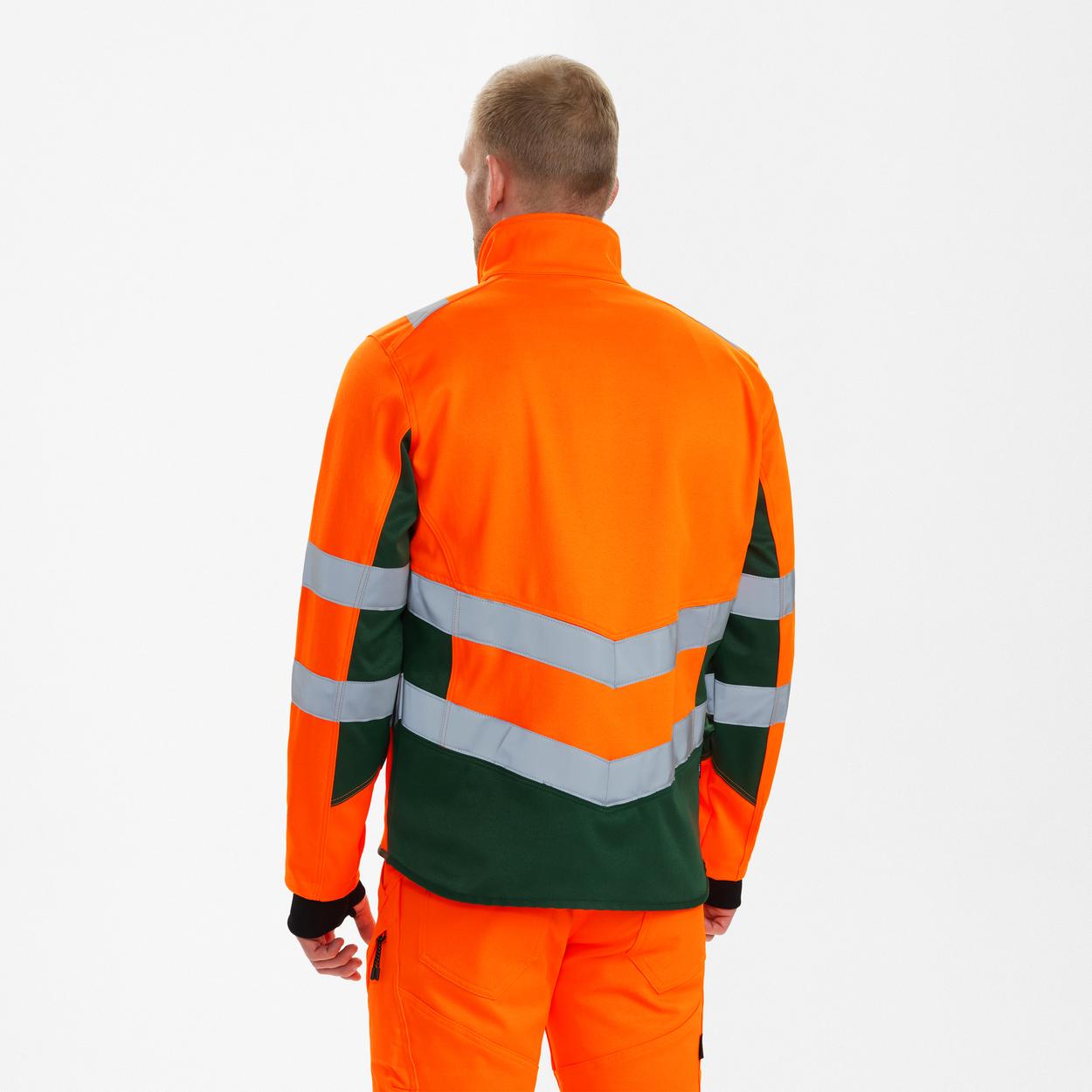 ENGEL Safety Arbeitsjacke mit 2-Wege-Stretch in Orange/Grün, Größe XS