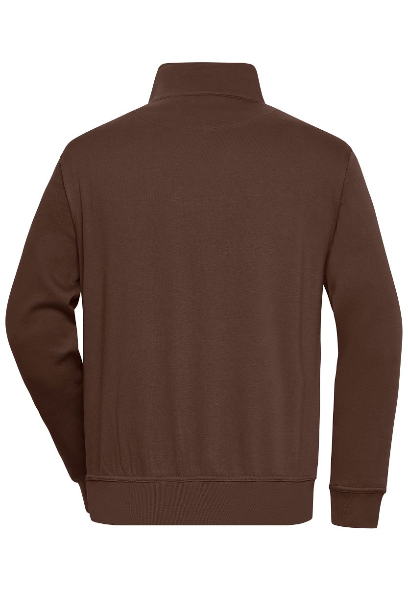 Workwear Half-Zip Sweat "JN831" in Brown, Größe 6XL - Daiber
