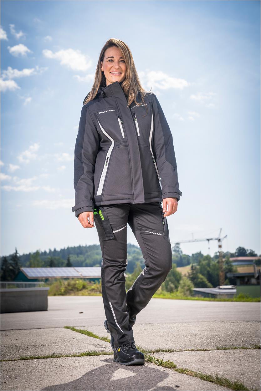 Bundhose ohne Knietaschen FLXDHO28 Flex Line in Anthrazit/Schwarz, Gr. 36 von Leibwächter