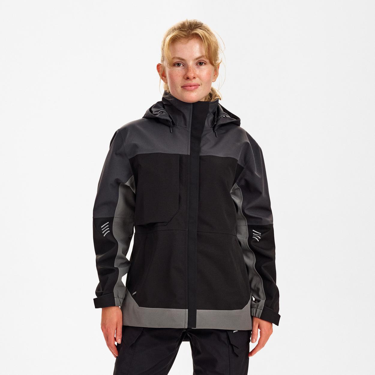 ENGEL Entire Damen Shelljacke in Schwarz/Anthrazit Grau, Größe XS
