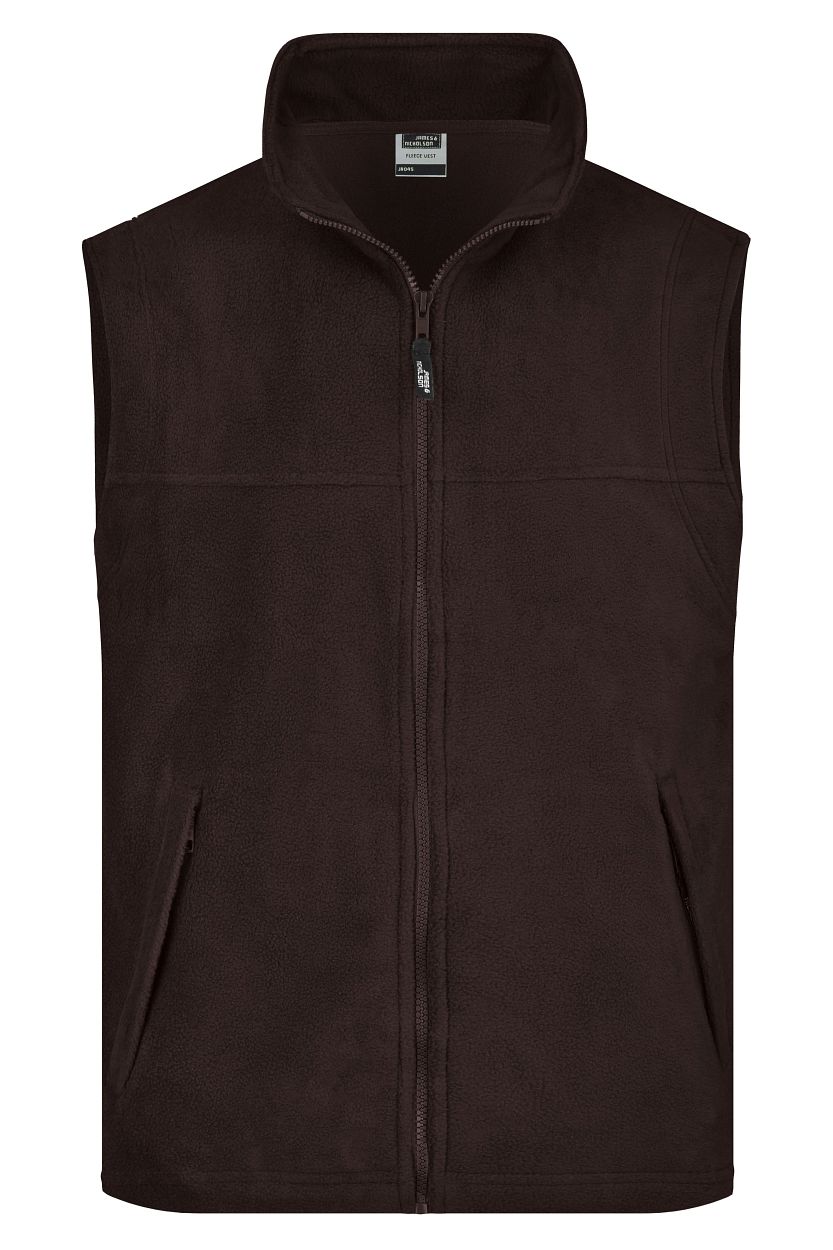 Fleece Vest "JN045" in Brown, Größe 4XL - Daiber