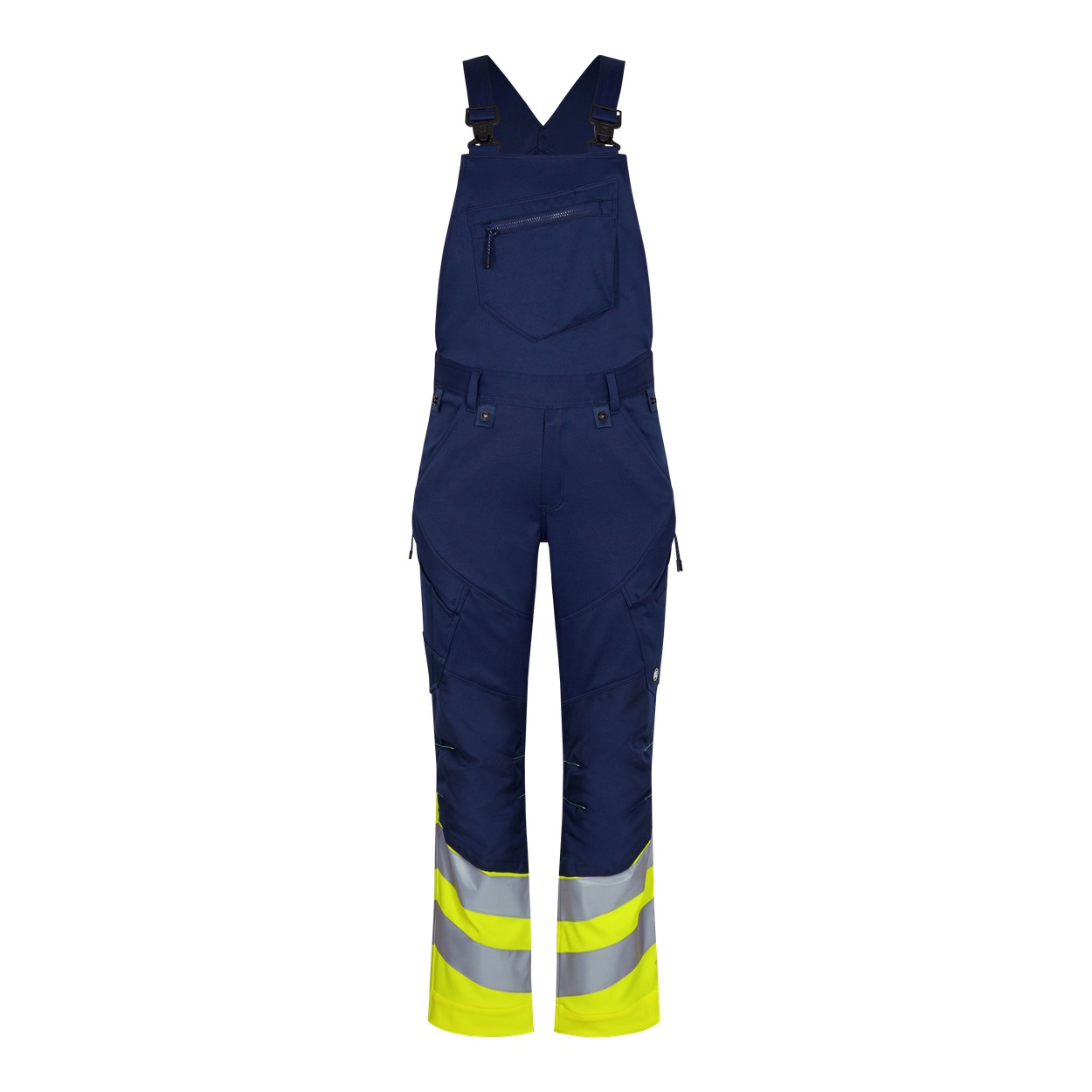 ENGEL Safety Latzhose mit 2-Wege-Stretch in Blue Ink/Gelb, Größe 26