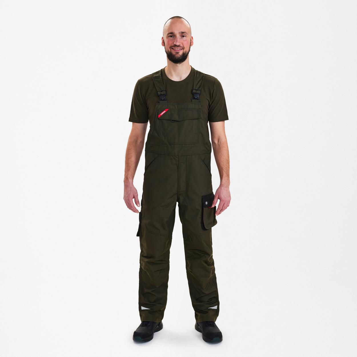 ENGEL Galaxy Latzhose in Forest Green/Schwarz, Größe 106