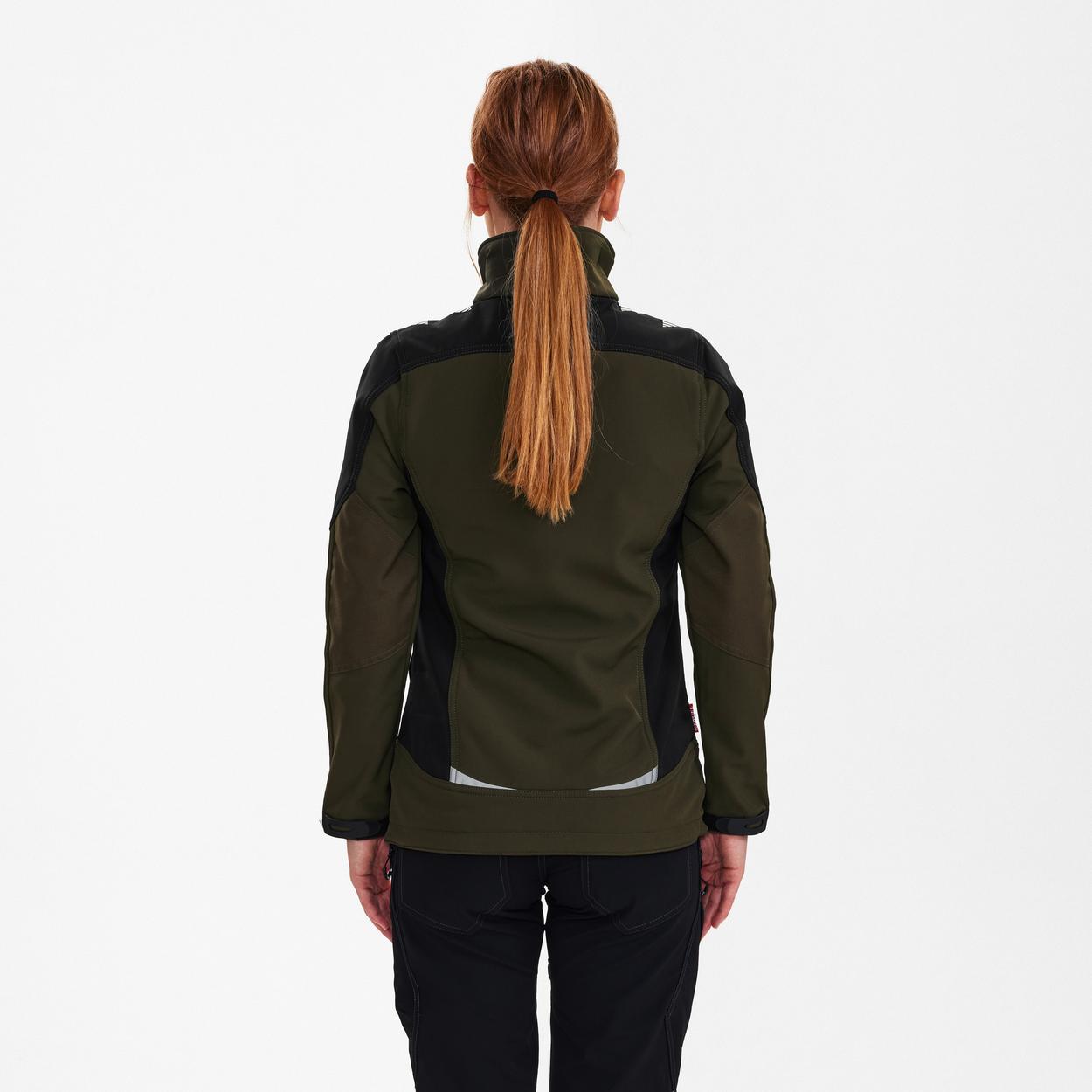 ENGEL Galaxy Damen Softshelljacke in Forest Green/Schwarz, Größe XS