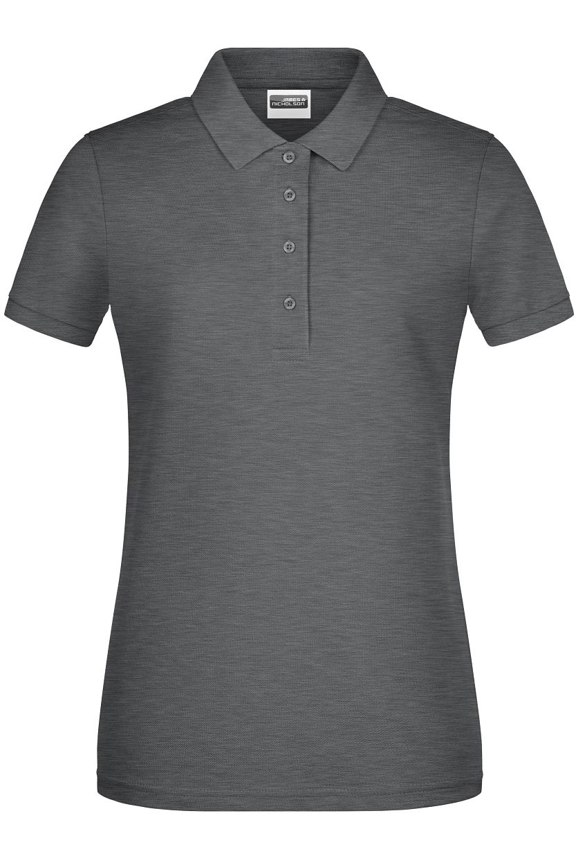 Ladies' Basic Polo OCS Standard "8009" in Black-Heather, Größe 2XL - Daiber
