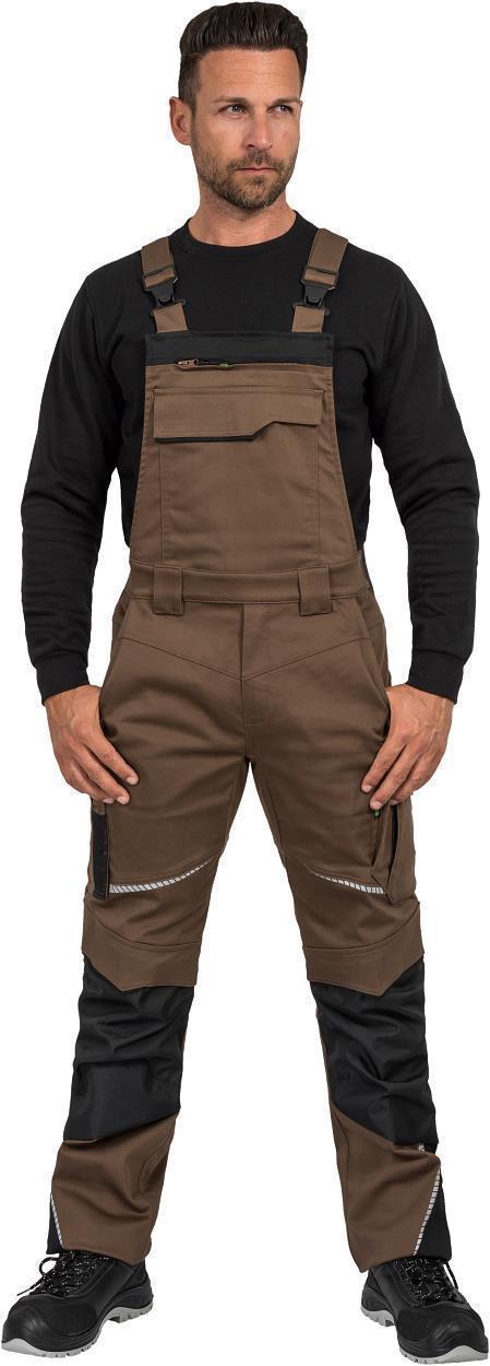 Latzhose Flex Line Haselnuss/Schwarz FLEXL, Gr. 98 von Leibwächter