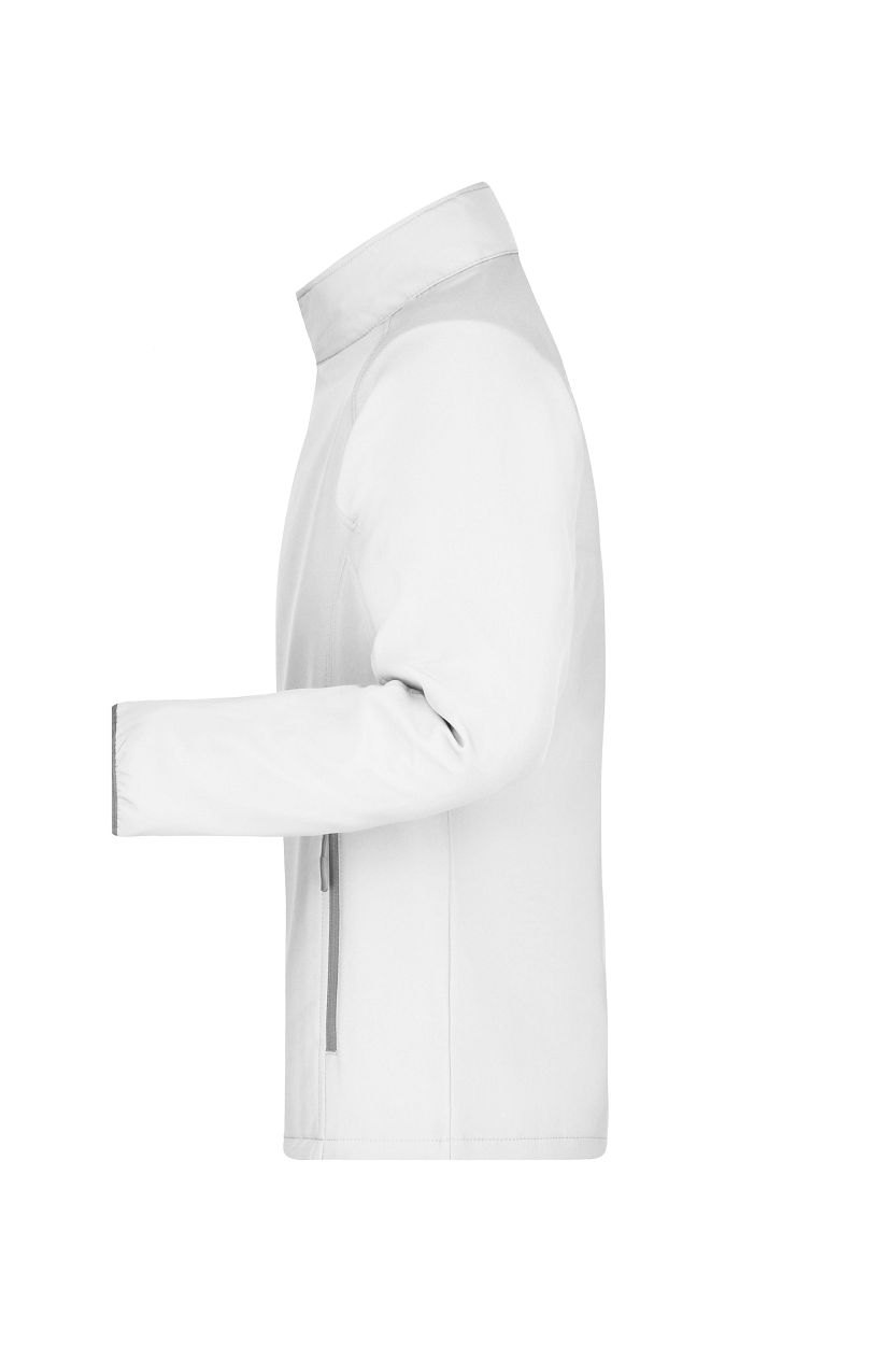 Men's Promo Softshell Jacket "JN1130" in White/White, Größe 3XL - Daiber