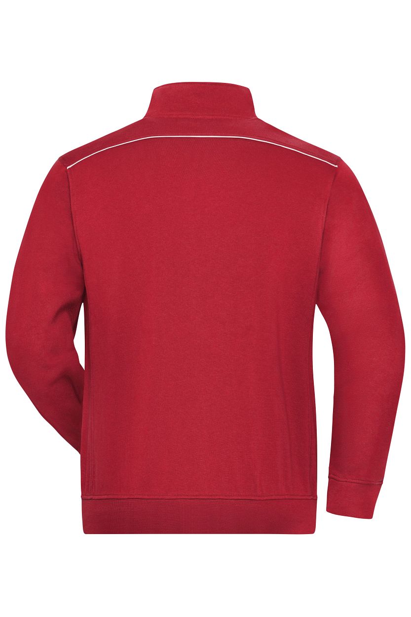 Workwear Sweat Jacket - SOLID - "JN894" in Red, Größe 6XL - Daiber