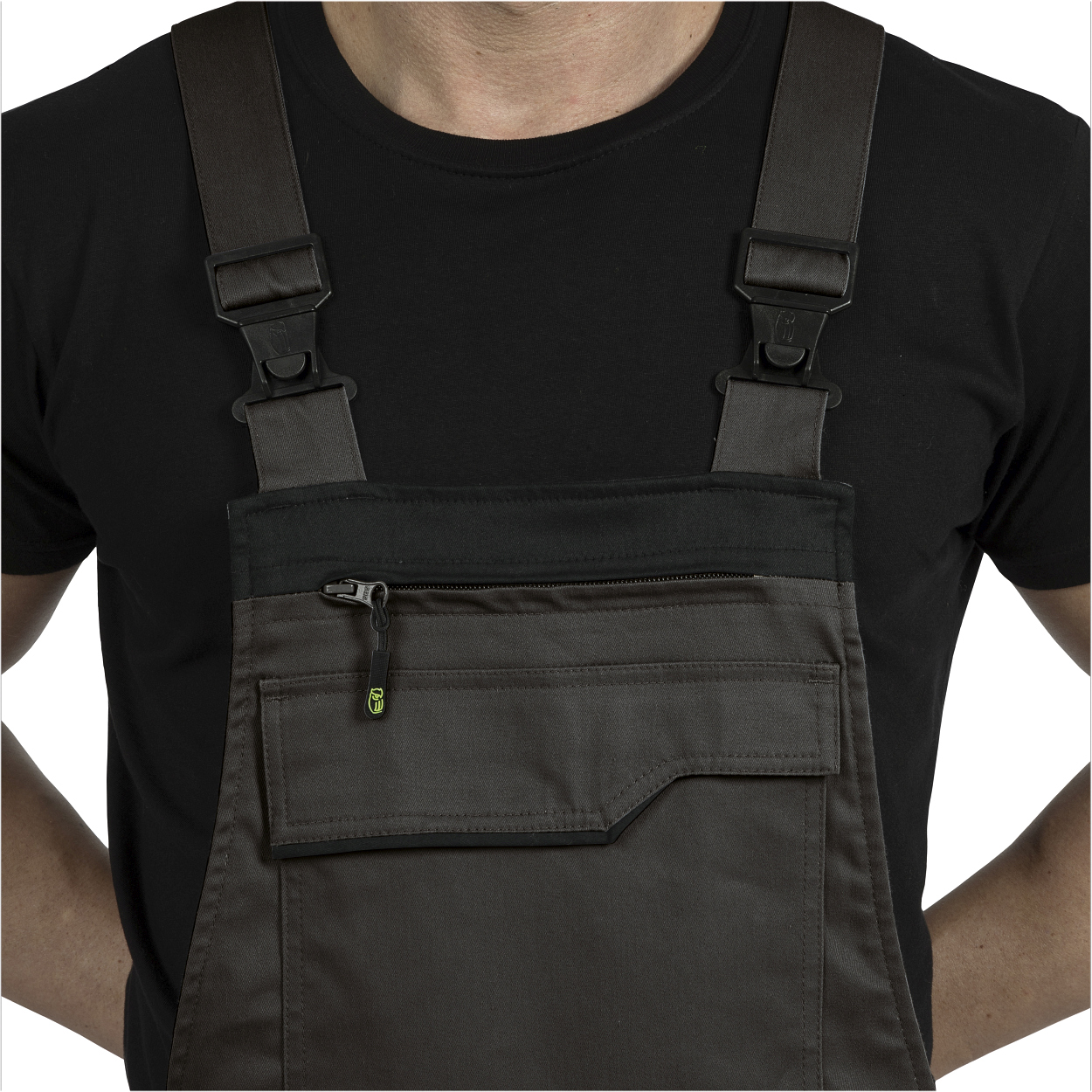 Latzhose FLEXL28 Flex Line in Anthrazit/Schwarz, Gr. 98 von Leibwächter