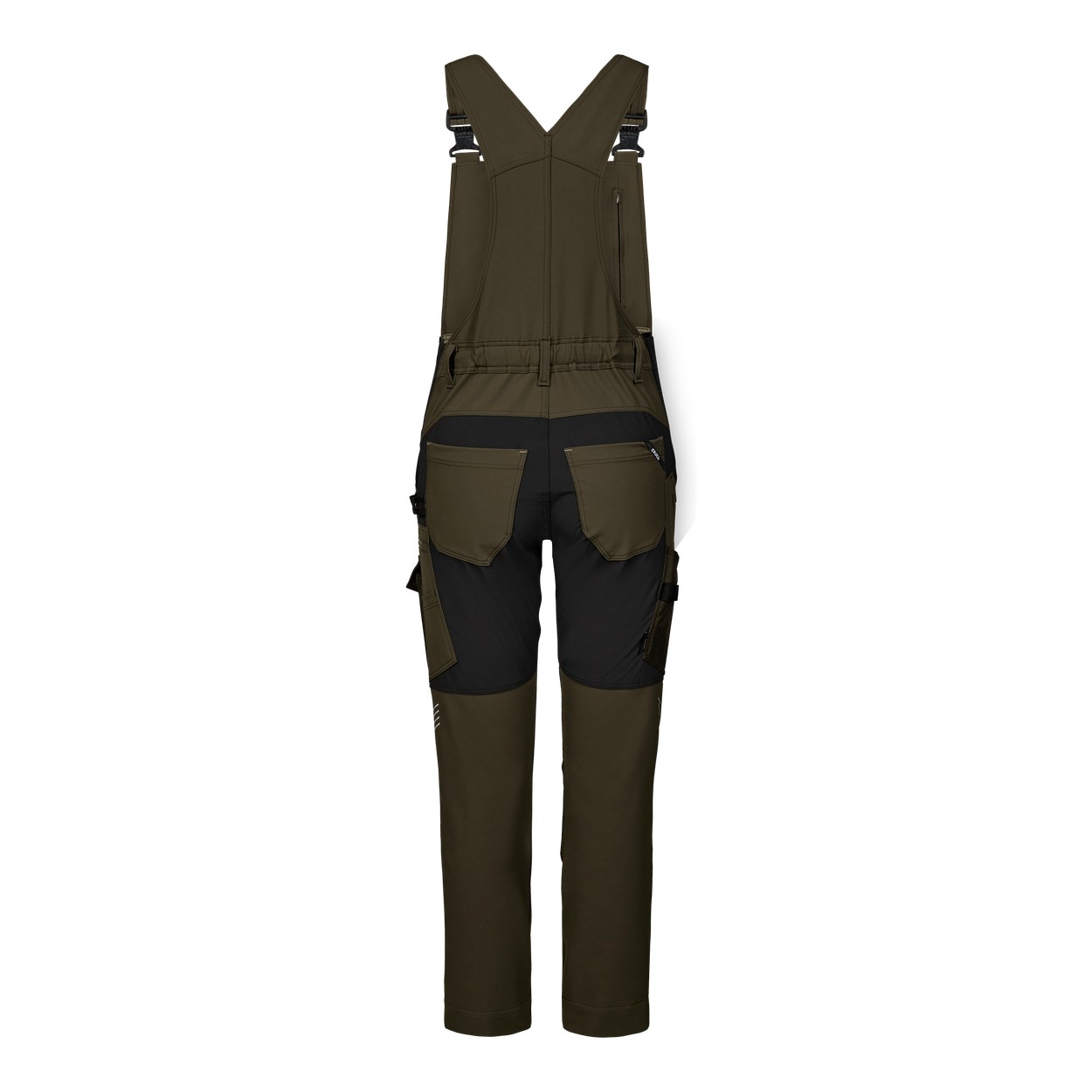 ENGEL Entire Damen Latzhose mit 4-Wege-Stretch in Forest Green/Schwarz, Größe 48